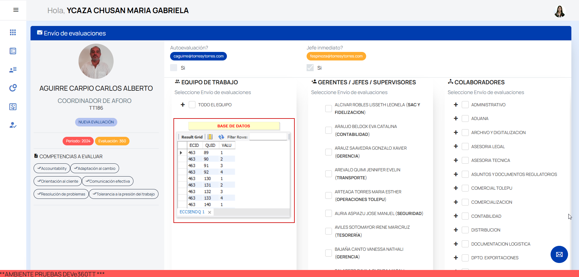 Gestión Evaluaciones